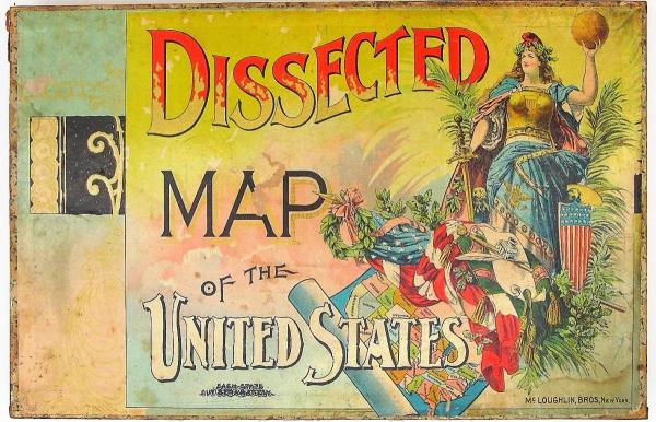 Details about   1887 Antique Puzzle Piece Victorian Dissected Map United States McLoughlin Bros 
