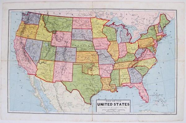 Dissected map of the United States-Map